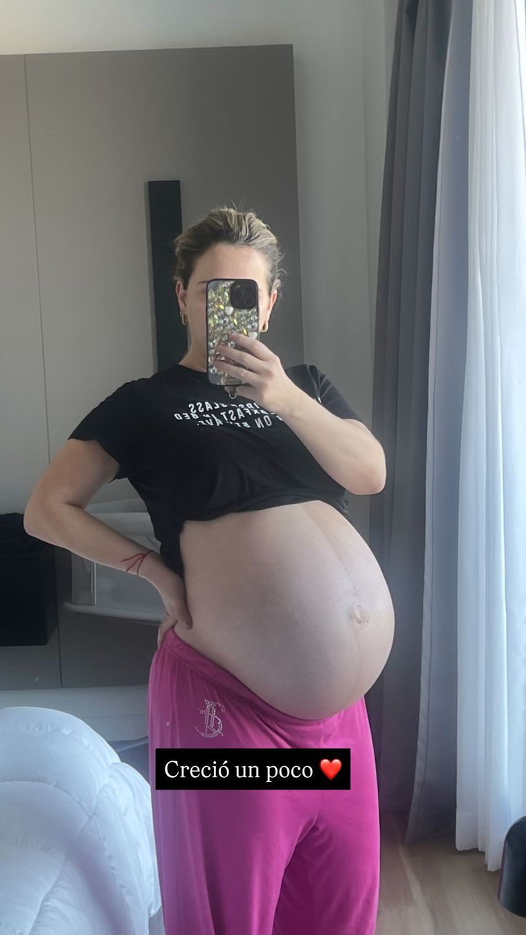 La última foto de Alejandra Maglietti embarazada. La última foto de Alejandra Maglietti embarazada.