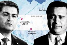 El presidente Juan Orlando Hernández (izq) y su hermano Tony Hernández. Foto: Univision.