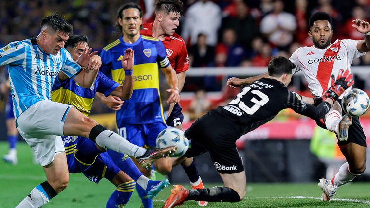 Boca y River dominan los historiales ante Racing e Independiente respectivamente. Pero la Academia le recortó al Xeneize en los últimos años. (Fotos: FotoBaires)