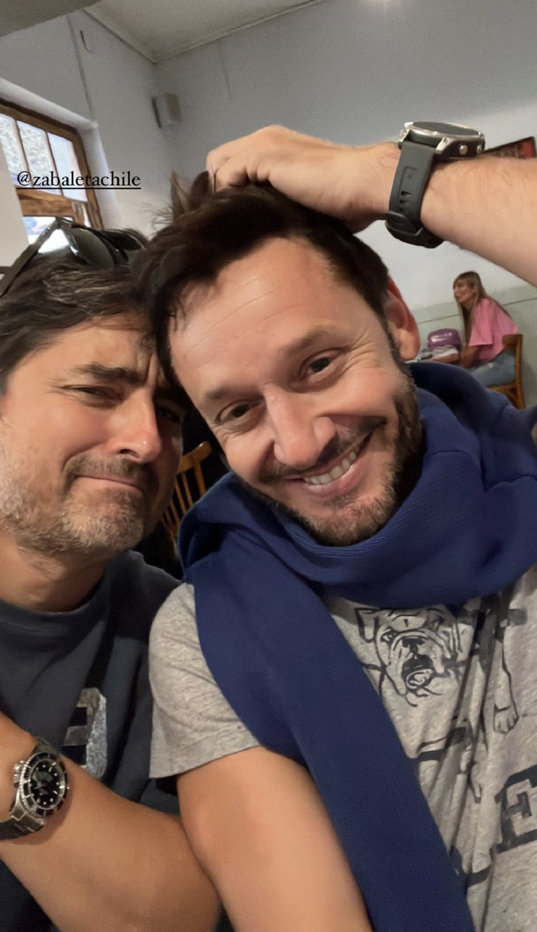 Benjamín Vicuña junto al actor chileno Jorge Zabaleta. Foto: Instagram
