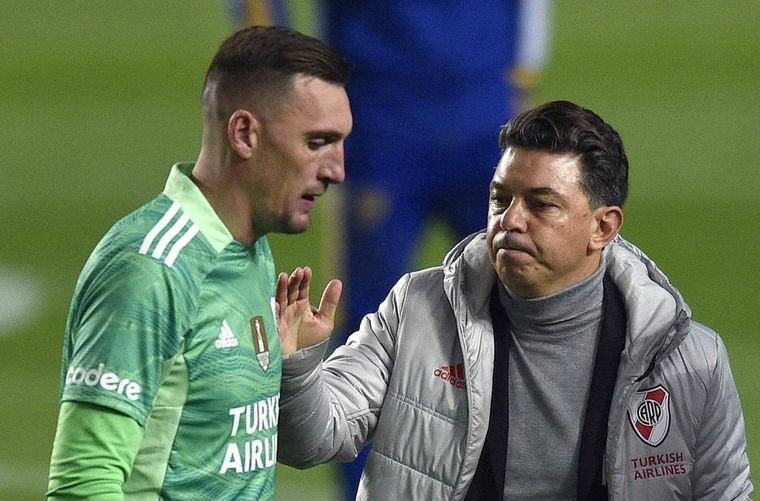 Franco Armani decidió no tomarse licencia. Foto: TyC Sports