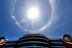 El anillo alrededor del sol visto este viernes sorprendió a muchos en la capital de Cuba.