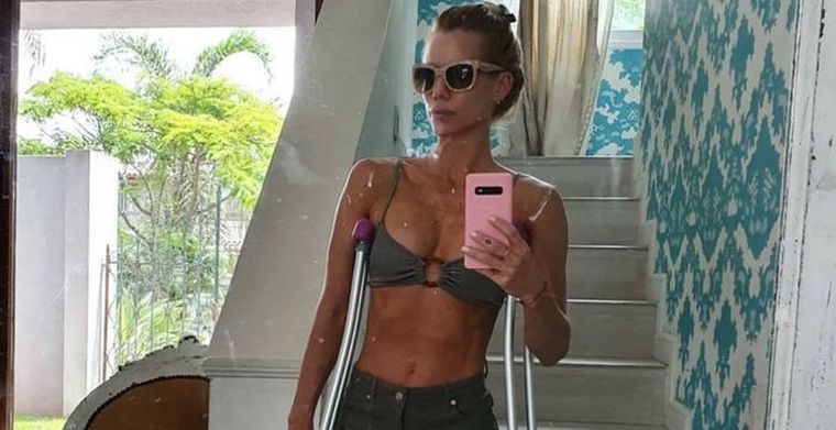 Nicole Neumann, accidentada.