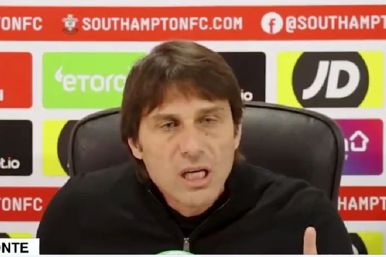 Conte explotó contra sus dirigidos y la historia del Tottenham.