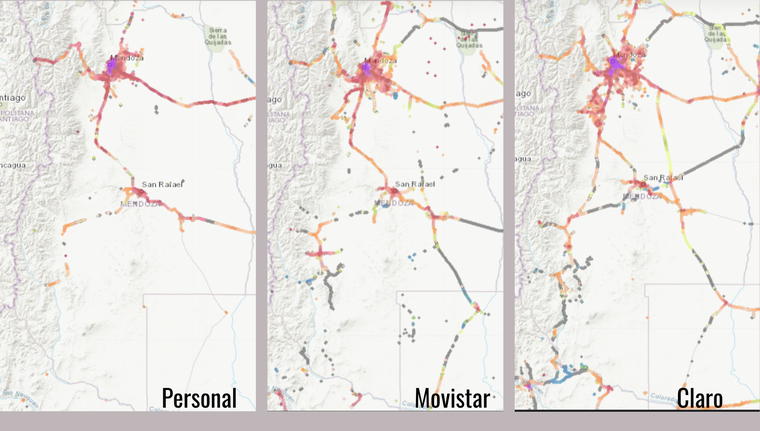 Mapas de conectividad y señal de Personal, Movistar y Claro. Mapas de conectividad y señal de Personal, Movistar y Claro.
