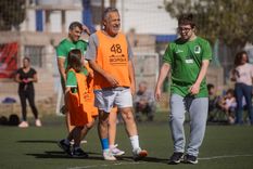 Cornejo y una inclusiva actividad durante la mañana del sábado. Foto: Prensa Gobierno Mendoza