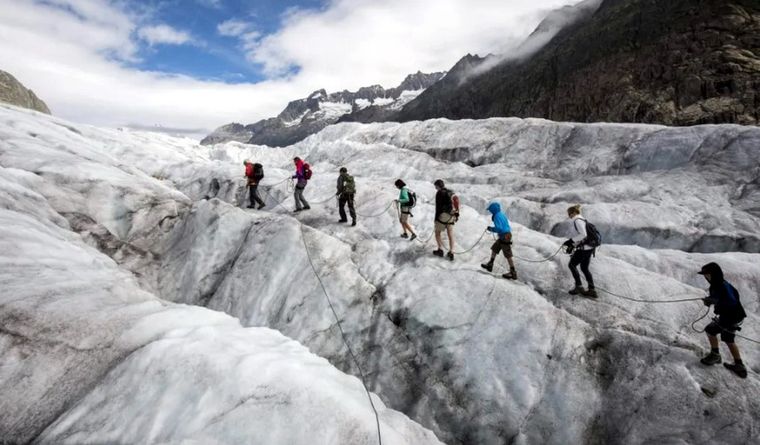 Los glaciares de los Alpes están en un muy franco retroceso. Foto: Efe.