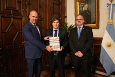 El Presidente Javier Milei recibió al Presidente del Parlamento del Estado de Israel, Amir Ohana Foto: Oficina del Presidente