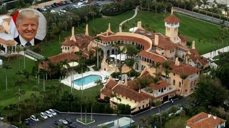 La casa de Trump donde hallaron los documentos. Foto: MansiónIdeas.