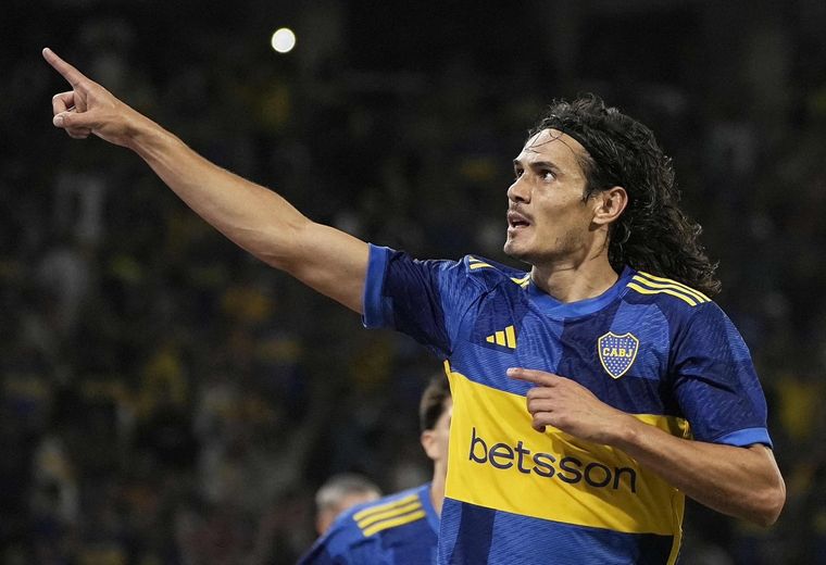 El uruguayo le da el triunfo a su equipo. Foto: Boca Juniors