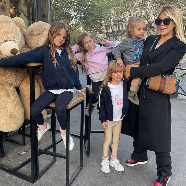 Wanda Nara de paseo en París con hijos y sobrinos. Foto: Instagram.
