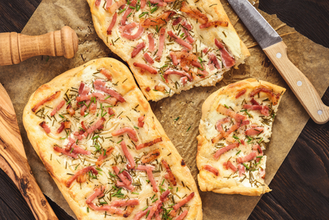 La mejor receta de flammekueche: crujiente y deliciosa Foto: Shutterstock