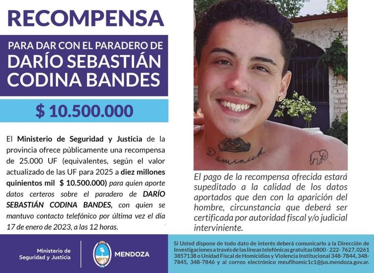 El ofrecimiento de recompensa del caso Codina Bandes. El ofrecimiento de recompensa del caso Codina Bandes.