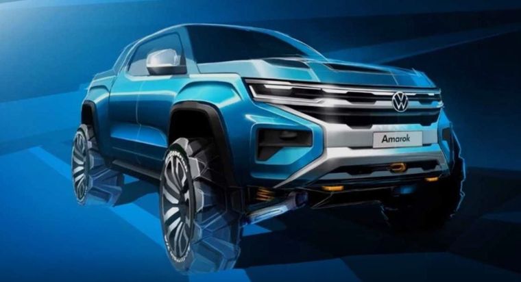 Boceto de VW sobre la nueva pick up Amarok.