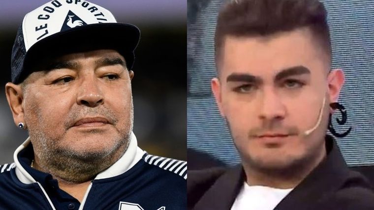 Diego Maradona y Santiago Lara