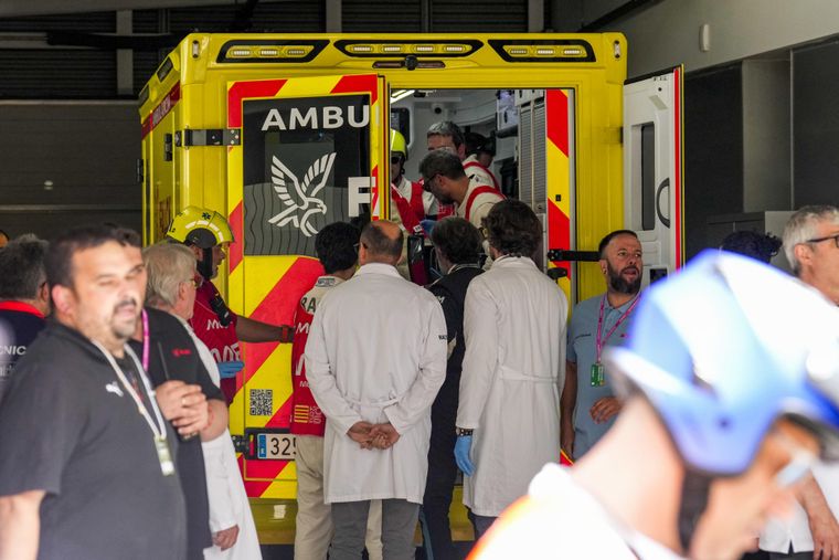 Márquez fue trasladado de inmediato tras la dura caída en el Gran Premio de Cataluña.