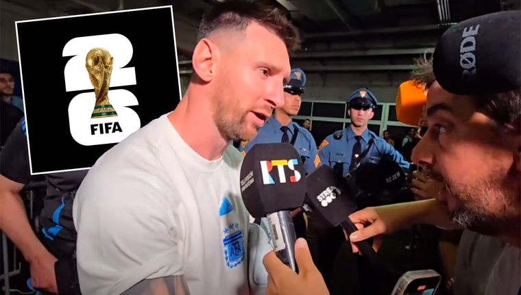 Messi se diferenció de Di María y dijo que irá viendo día a día si puede llegar hasta el Mundial 2026. Foto: captura Paren la mano y @FIFAcom