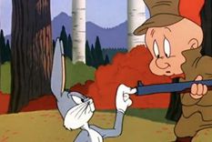 Elmer Gruñón intentando cazar sin éxito a Bugs Bunny Foto: Archivo Elmer Gruñón intentando cazar sin éxito a Bugs Bunny Foto: Archivo