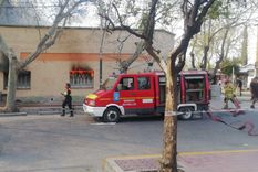 El trabajo de los bomberos en el lugar Foto: Gentileza