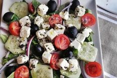 ¡una delicia! ensalada griega saludable y llenadora