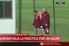 rollheiser abandono la practica de river por una lesion en la rodilla