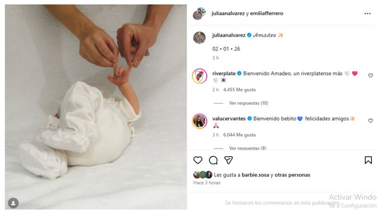 El posteo del delantero del Atlético de Madrid que enterneció a millones de seguidores en Instagram. El posteo del delantero del Atlético de Madrid que enterneció a millones de seguidores en Instagram.