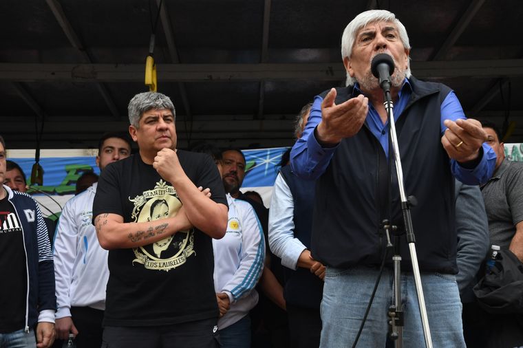 Hugo Moyano encabeza la lista. Lo acompaña su hijo, Pablo Foto: Telam