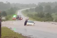 Las fuertes lluvias en Misiones provocaron más de 200 personas evacuadas, crecida de arroyos y cortes de rutas provinciales Foto: Captura de video