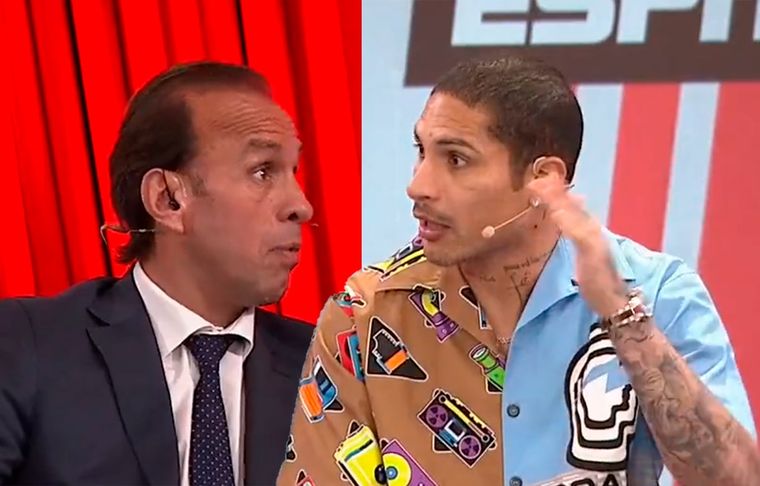 Paolo Guerrero se mostró incómodo ante una repregunta de Navarro Montoya sobre los motivos de su mal rendimiento en Racing. Foto: Captura ESPN