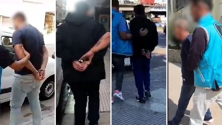 Imágenes de los detenidos Foto: NA