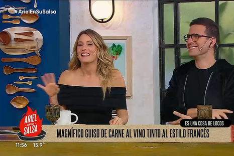 La conductora quedó en un blooper. Créditos: Captura / Telefe La conductora quedó en un blooper. Créditos: Captura / Telefe