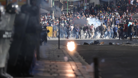 Se registraron enfrentamientos entre policías y manifestantes en La Paz, Bolivia. Se registraron enfrentamientos entre policías y manifestantes en La Paz, Bolivia.