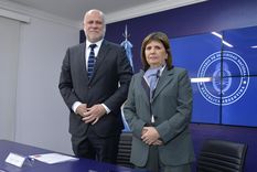 Patricia Bullrich, junto al ministro de Interior de Chile