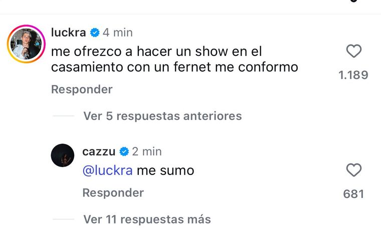 Luck Ra y Cazzu, los artistas que podrían divertir a todos en la boda de Lali Espósito. Luck Ra y Cazzu, los artistas que podrían divertir a todos en la boda de Lali Espósito. 