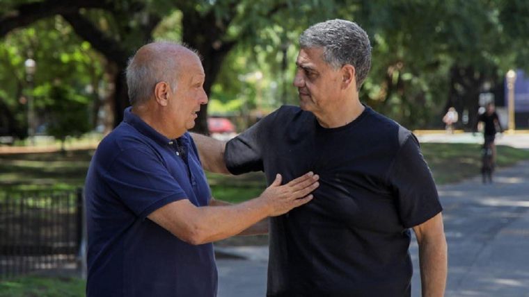 Hernán Lombardi junto a Jorge Macri Foto: X @herlombardi