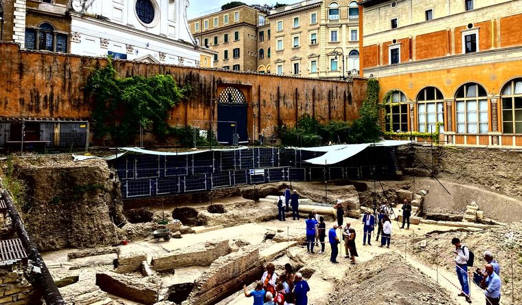 Teatro Nerón Roma Arqueología El teatro de Nerón ha salido a la luz en Roma. Foto: Efe.