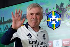 Ancelotti dio su última conferencia de prensa como DT del Real Madrid antes de irse a Brasil. Foto: EFE y Paladar Negro