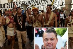 DiCaprio, a favor de la lucha indígena en la Amazonía. Foto: ElUniverso.