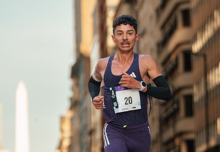 Ignacio Erario, el mejor argentino en la Media Maratón de Buenos Aires.&nbsp;