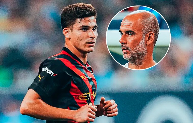 Julián Álvarez El delantero hizo su debut en Manchester City. Foto: ManCity