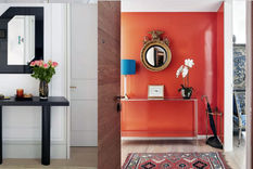 Para las pequeñas entradas no es aconsejable llenar las paredes con muebles y decoración, sino que todo lo contrario: mantener al mínimo la cantidad de muebles en el espacio Foto: homesandgardens.com