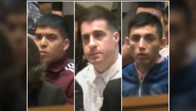 Alexis Antunez, Facundo Cervera y Yair Orellana, los tres acusados por el crimen de Luciano Gómez. Alexis Antunez, Facundo Cervera y Yair Orellana, los tres acusados por el crimen de Luciano Gómez.