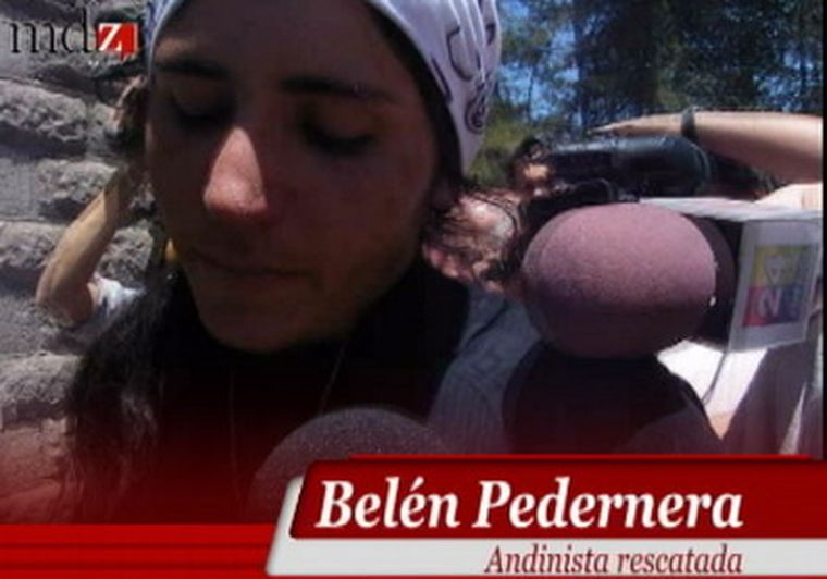 Belén sólo agradeció un poco y luego optó por reunirse con su familia.