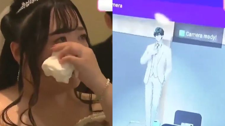 El casamiento incorporó una proyección del novio creado con ChatGPT, que dedicó mensajes emotivos generados por la IA. El casamiento incorporó una proyección del novio creado con ChatGPT, que dedicó mensajes emotivos generados por la IA.