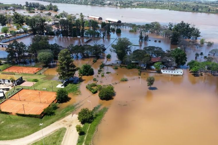 Las inundaciones afectan fundamentalmente a las zonas cercanas a la ribera del Uruguay Foto: Gentileza