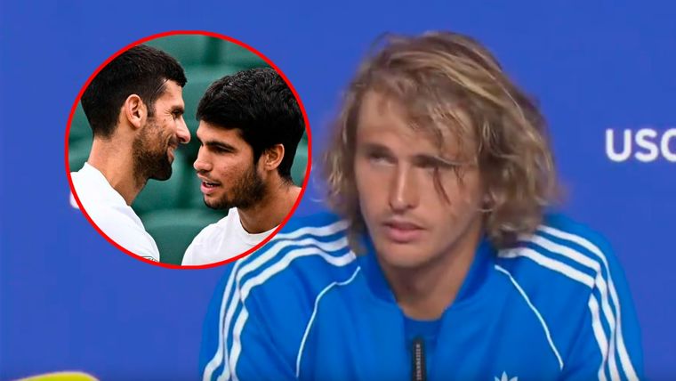 Zverev apuntó contra la prensa del US Open por las constantes especulaciones de una final entre Djokovic y Alcaraz