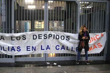 Primera  amparo colectiva contra los despidos en el Estado Foto: NA
