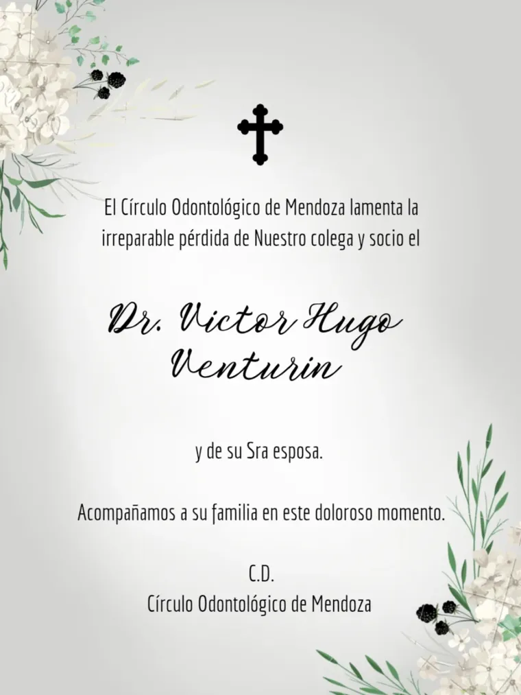 La dolorosa despedida del Círculo Odontológico de Mendoza al dentista maipucino que murió en un accidente en Chile. La dolorosa despedida del Círculo Odontológico de Mendoza al dentista maipucino que murió en un accidente en Chile.