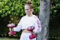 JLo en pleno momento de fitness.