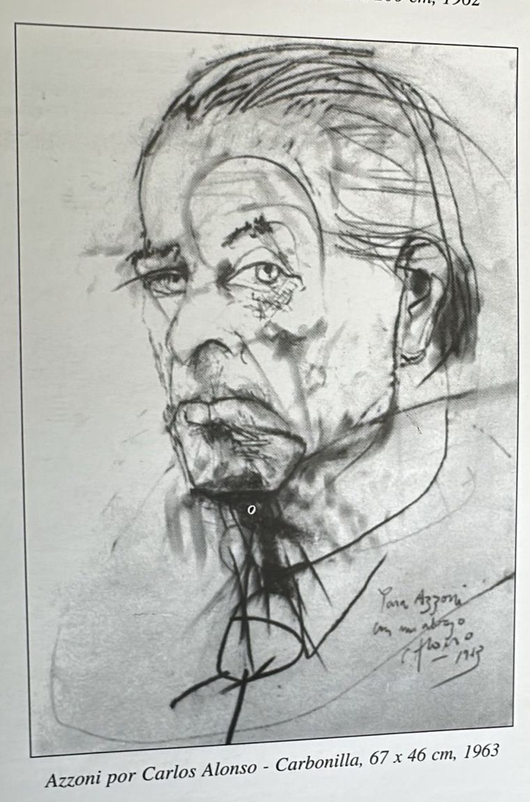 Retrato de Roberto Azzoni realizado por Carlos Alonso. Retrato de Roberto Azzoni realizado por Carlos Alonso.